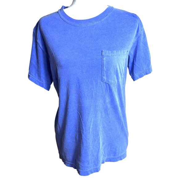 Comfort Colors T-shirt Blue Cotton Classic Garment Dye Soft Basic Unisex Women S - Picture 1 of 8